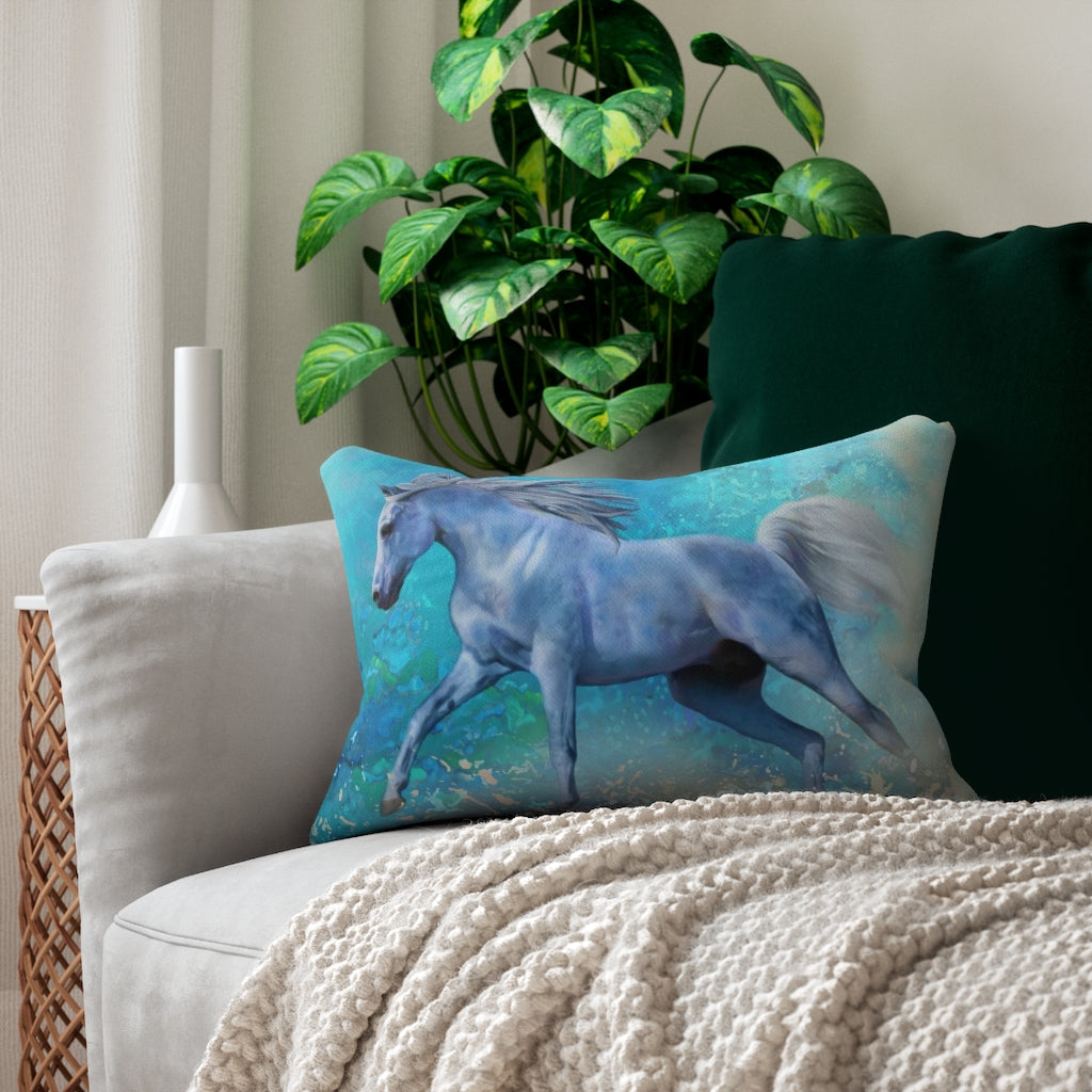 Lumbar Pillow - Blue Horse