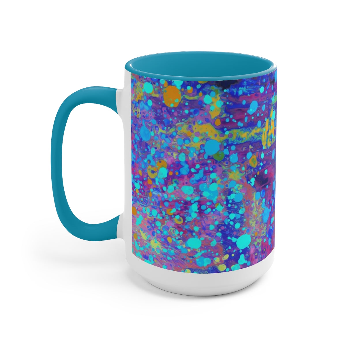15oz Two-Tone Coffee Mugs - Happy Splash