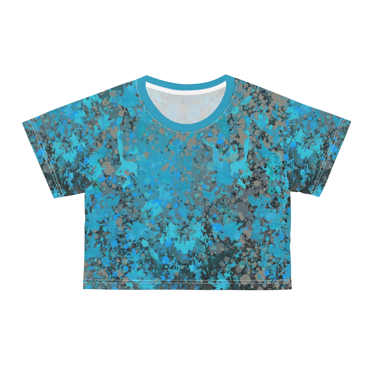 Crop Tee - Tiger Blue/grey
