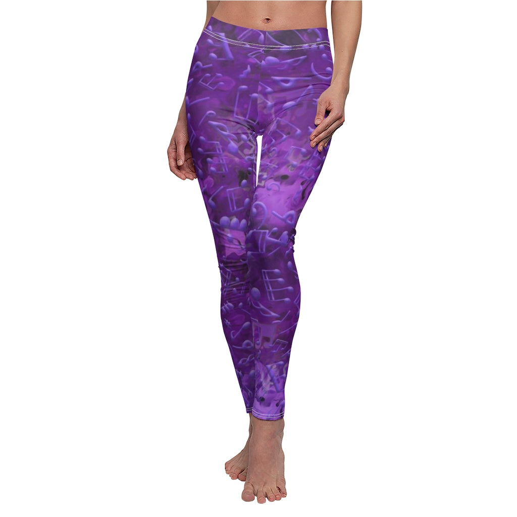 Sport & Casual Leggings - Love of Music/Purple