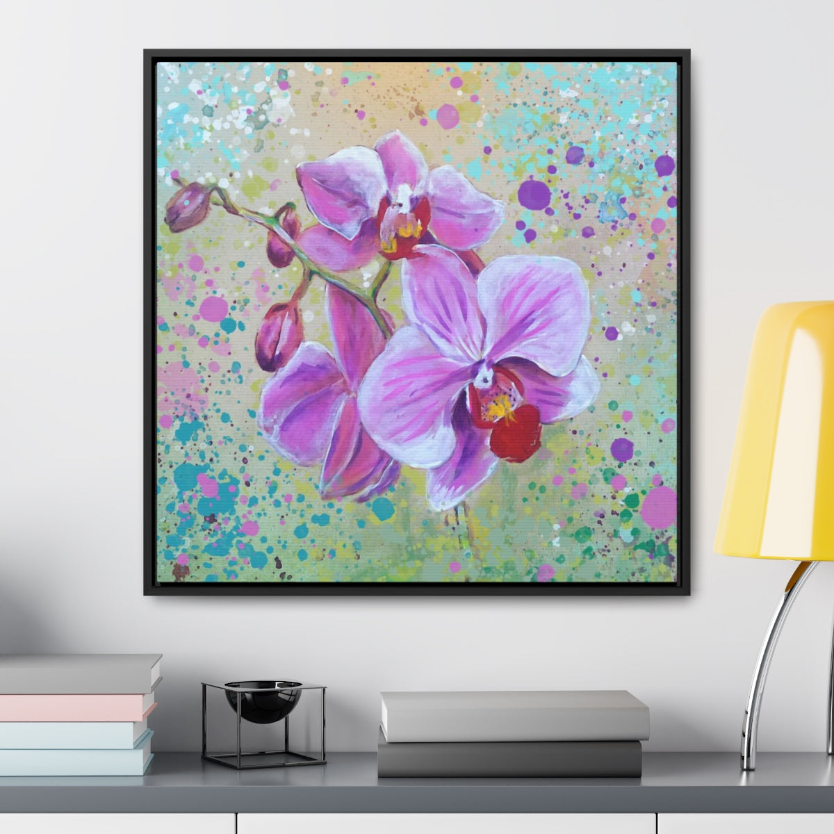 Square Frame Canvas - Pink Orchid