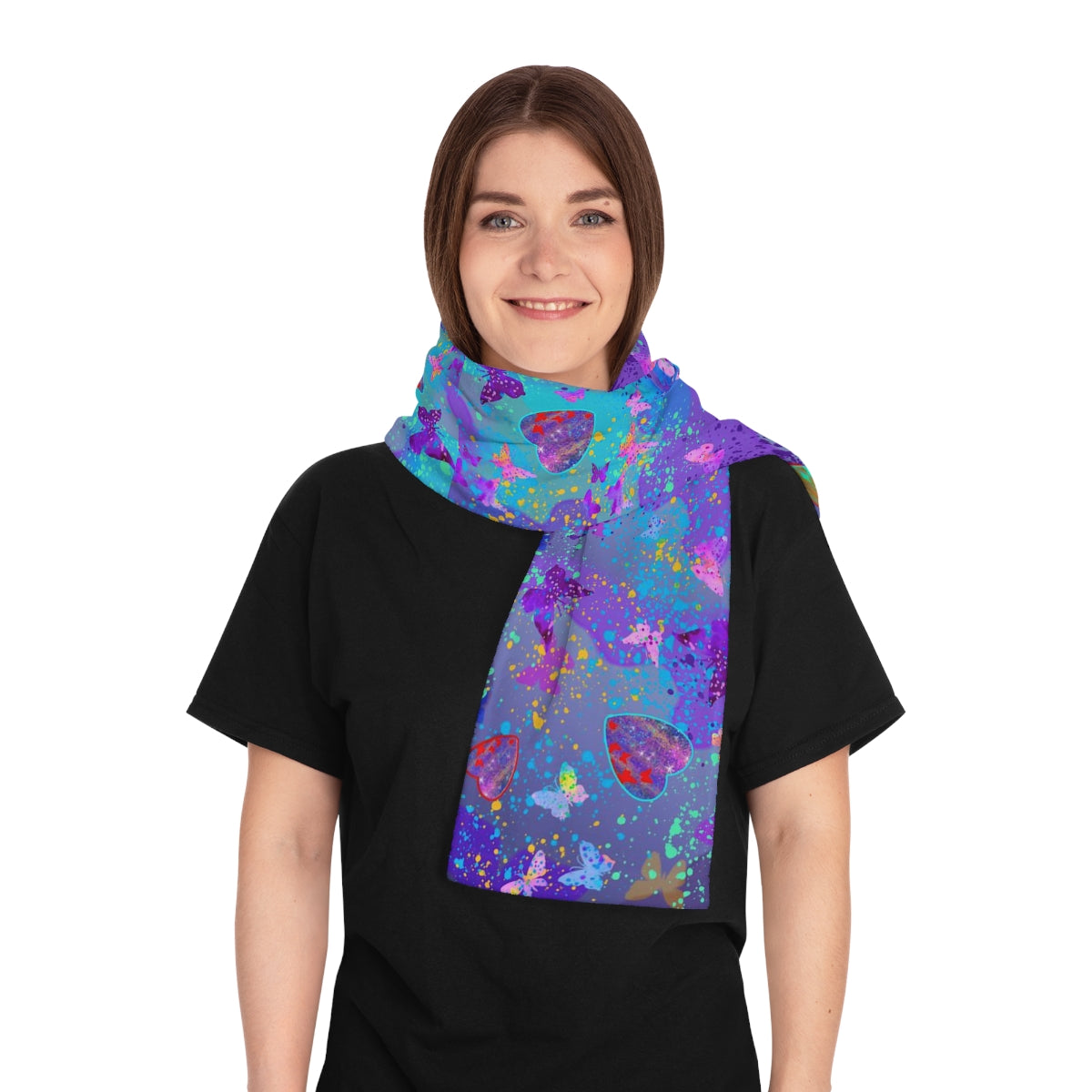 Scarf - Hearts & Butterflies