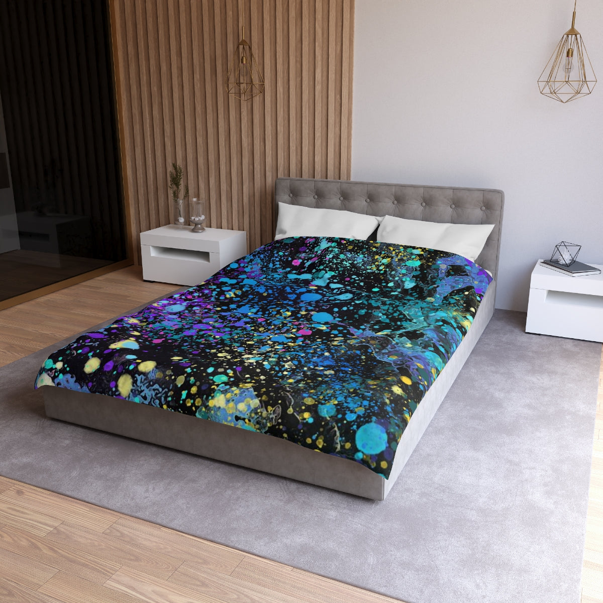 Microfiber Duvet Cover - Colorful Universe