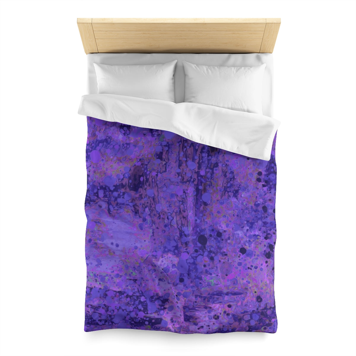 Microfiber Duvet Cover - Happy Splash/Deep Purple