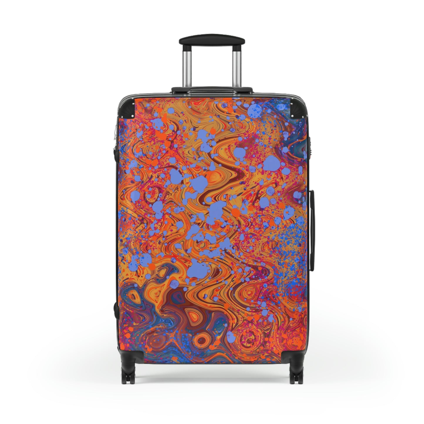 Hard Shell Suitcases - Red Swirls
