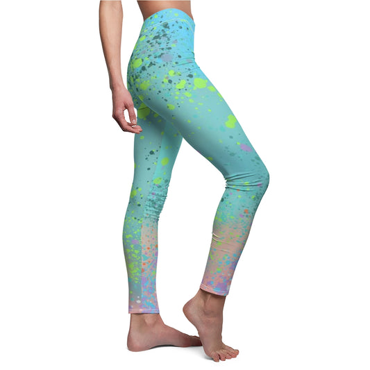 Sport & Casual Leggings - Plumeria Splash