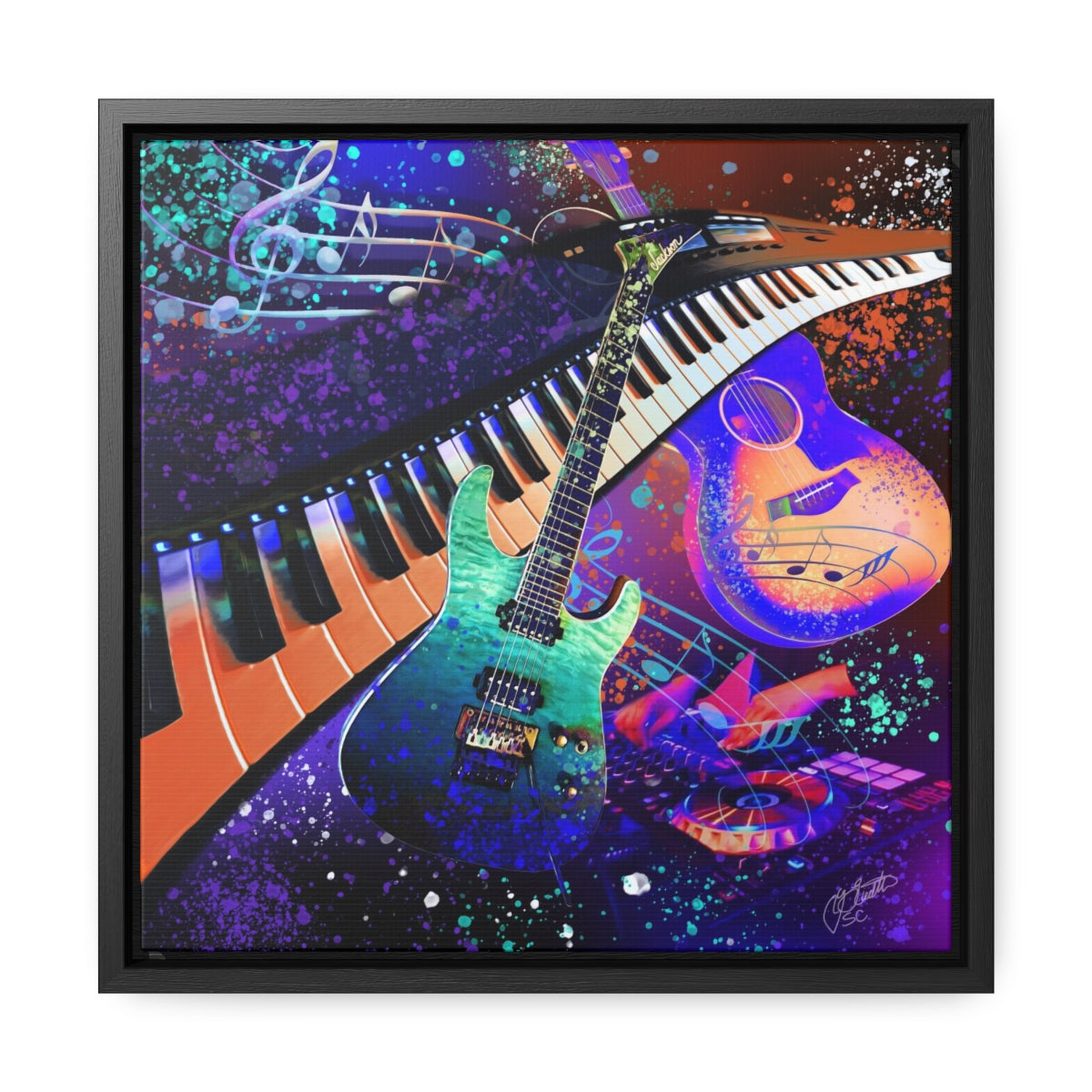 Framed Canvas - Music 2