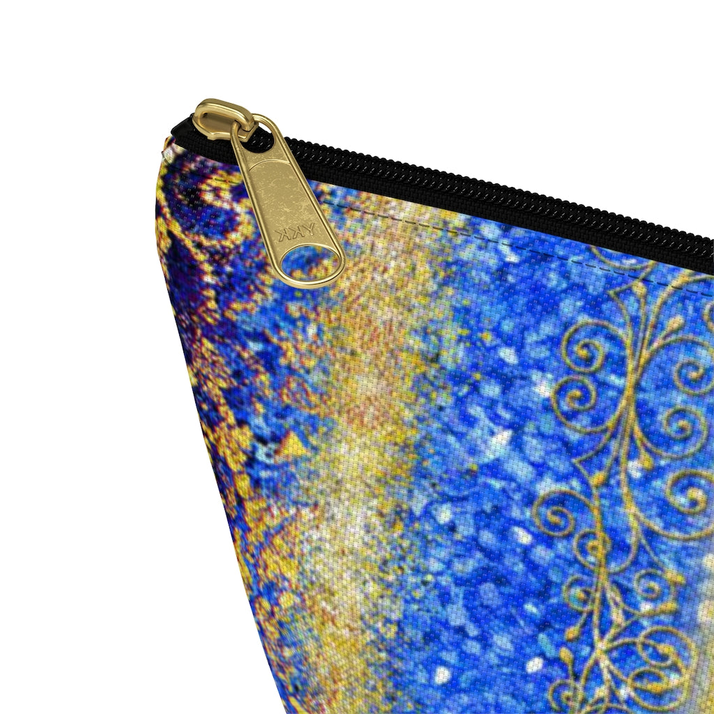 Accessory Pouch w T-bottom - Royal Blue/Gold