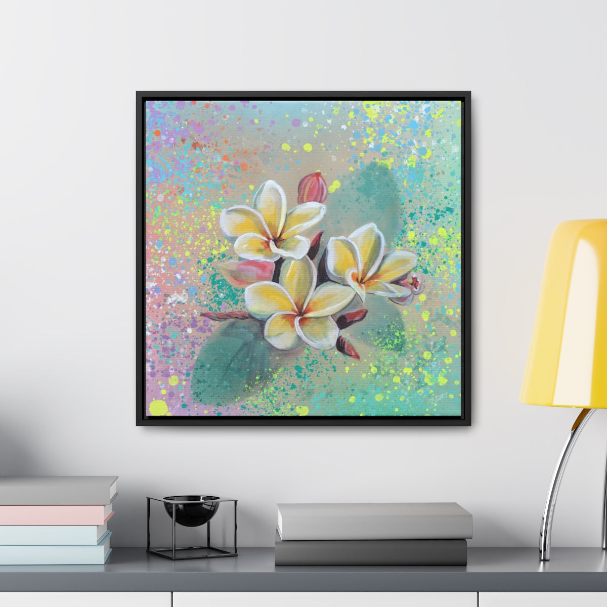 Square Frame Canvas - Plumeria