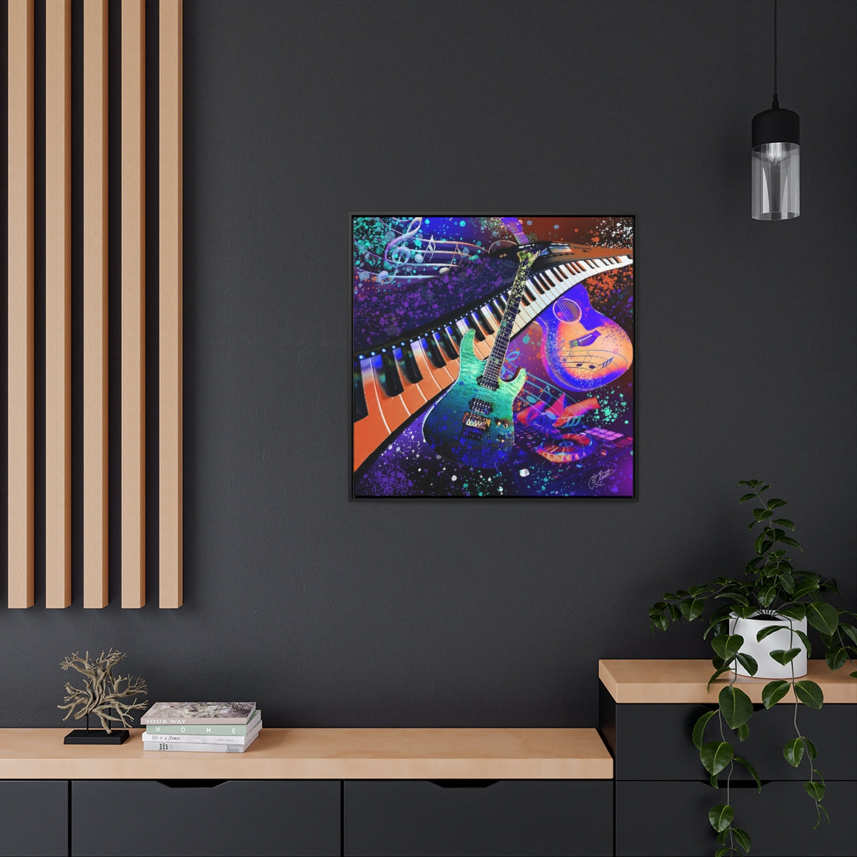 Framed Canvas - Music 2