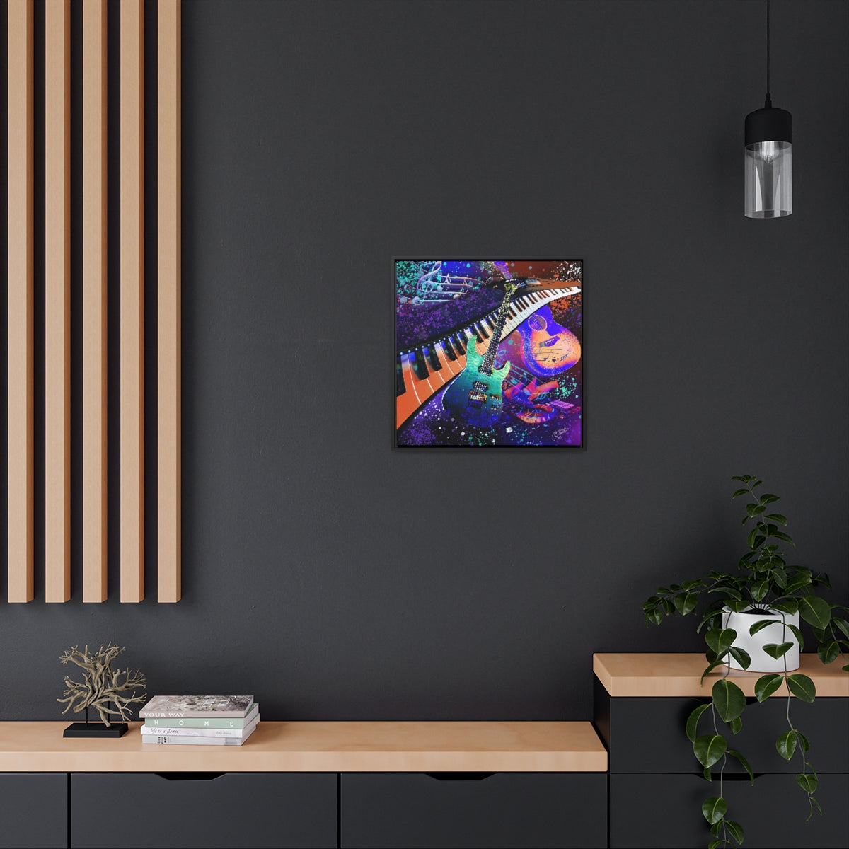 Framed Canvas - Music1