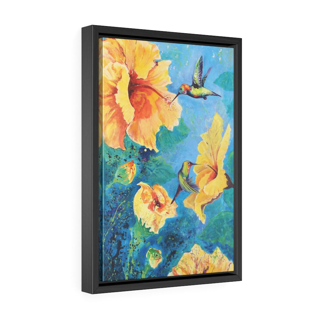 Framed Canvas - Garden Visitors