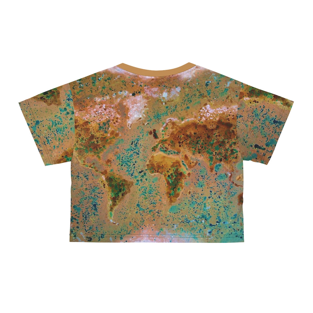 Crop Tee - World Map