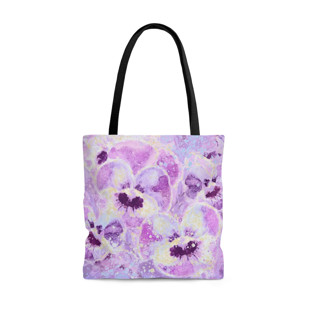 Tote Bag - Pansies - Pink Version