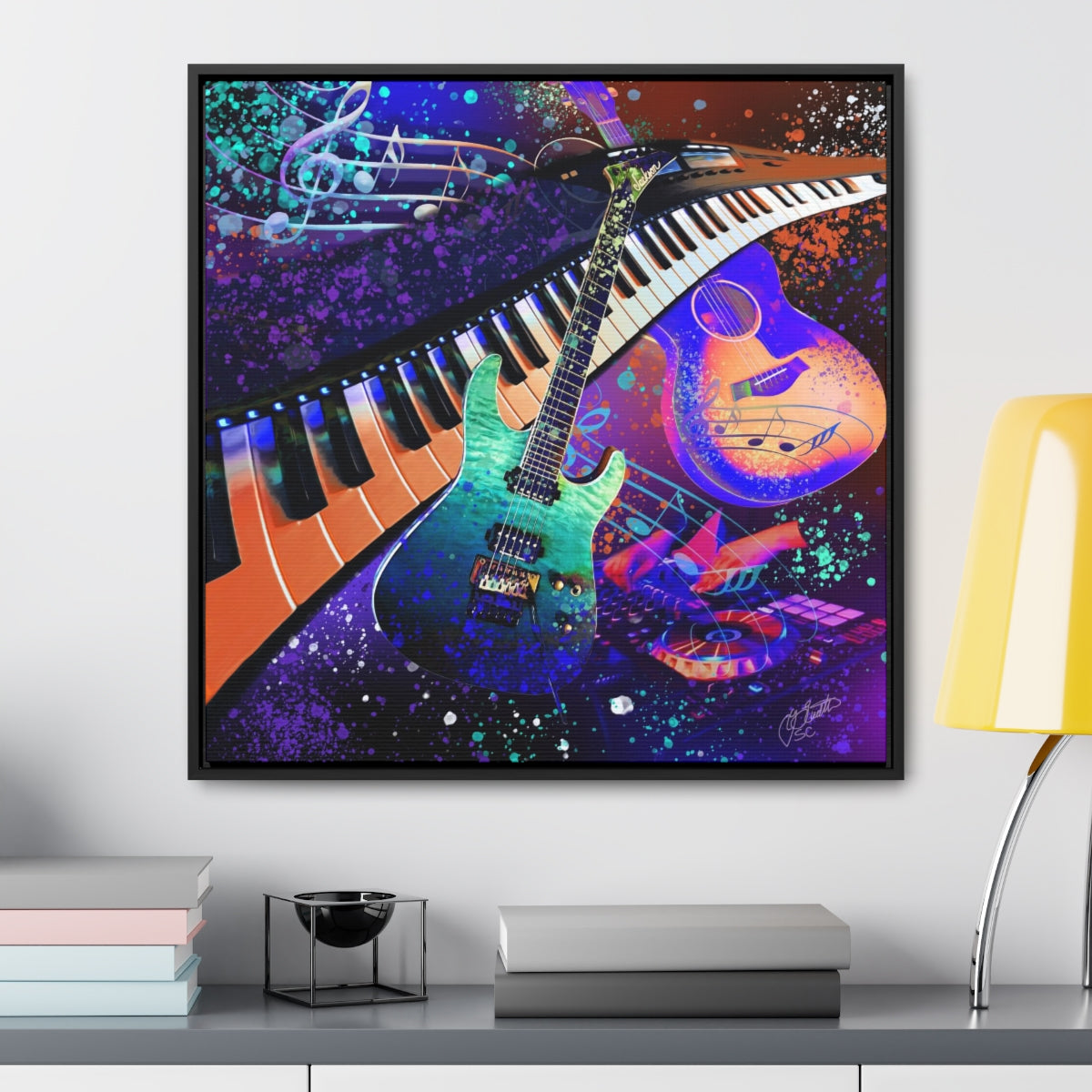 Framed Canvas - Music 2
