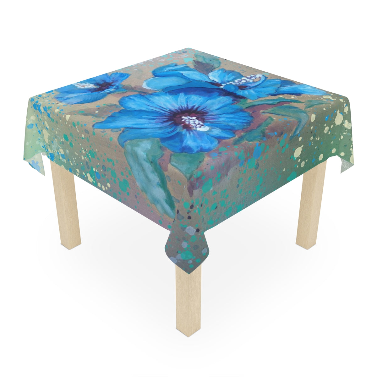 Table Cloth - Blue Hibiscus