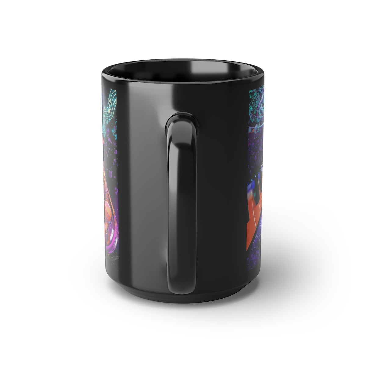 15oz Black Mug - Music