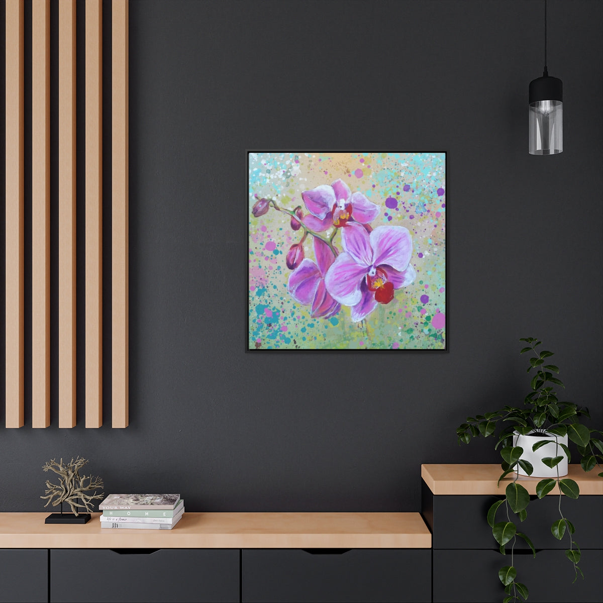 Square Frame Canvas - Pink Orchid