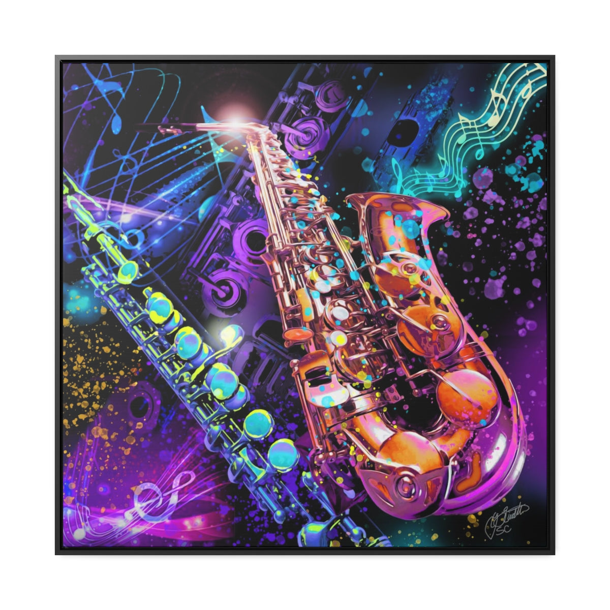 Framed Canvas - Music 2