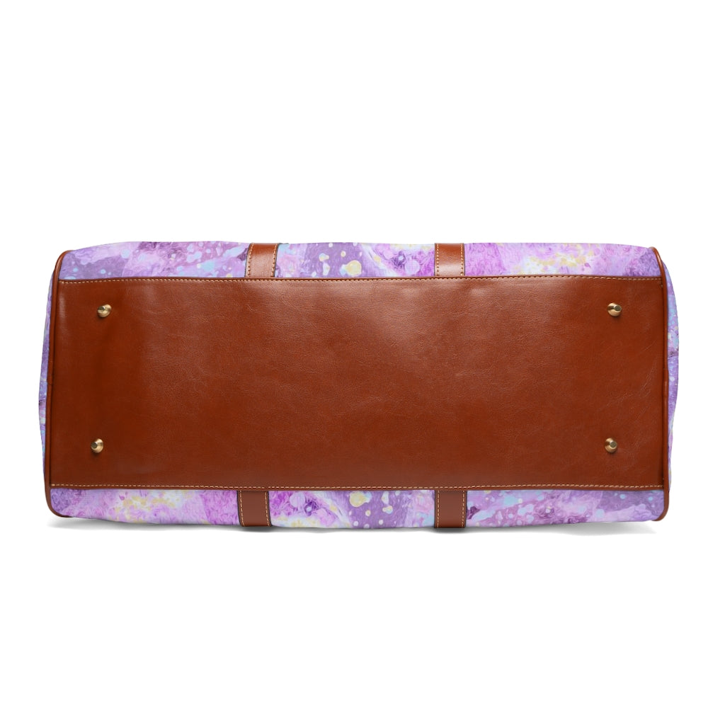 Waterproof Travel Bag - Pink Pansies Edition