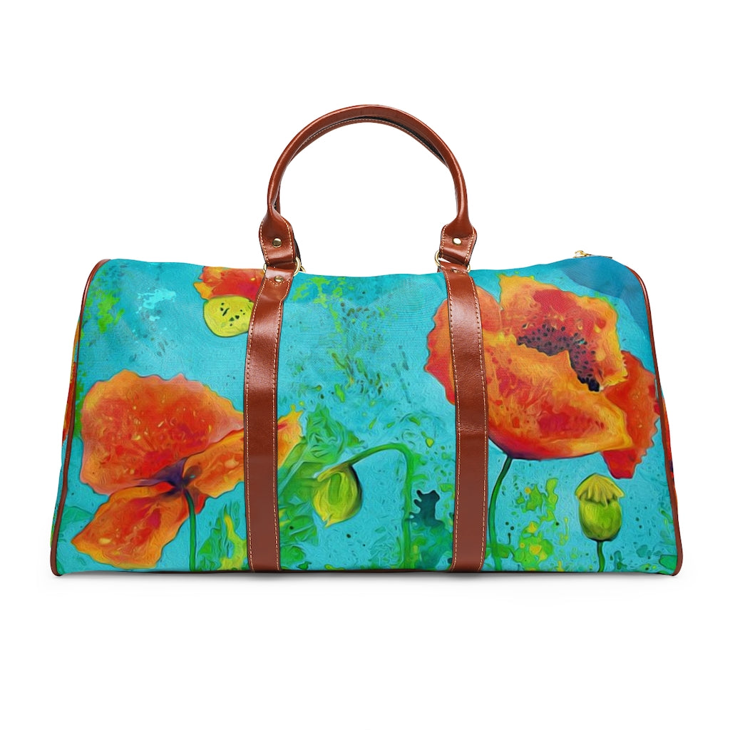 Waterproof Travel Bag - California Poppies