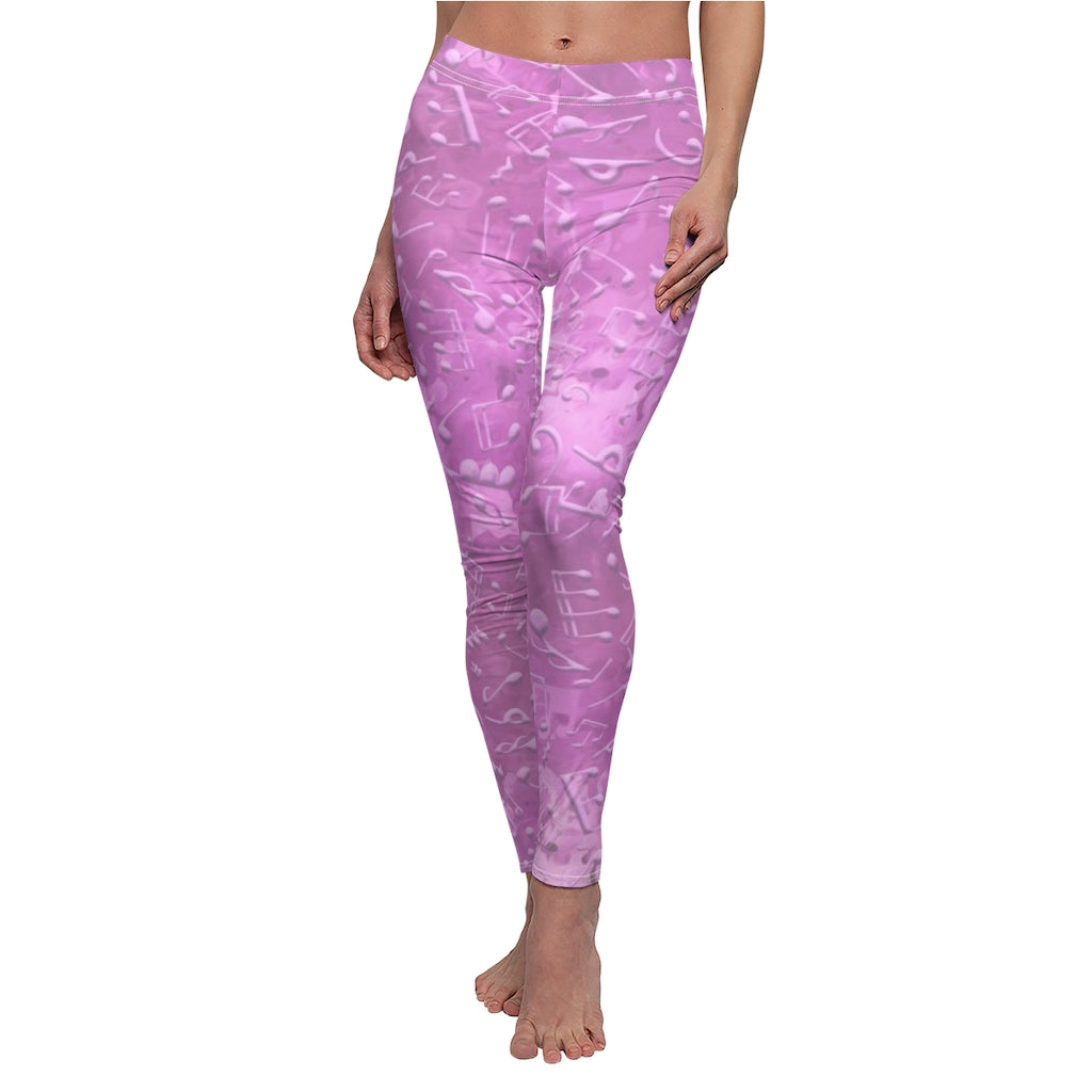 Sport & Casual Leggings - Love of Music/Pink