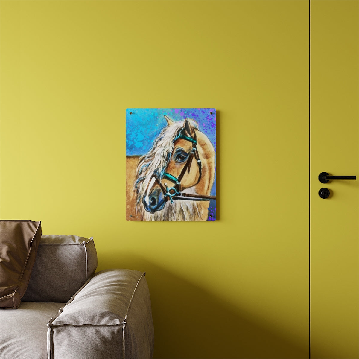 Acrylic Wall Art Panel - Haflinger Horse