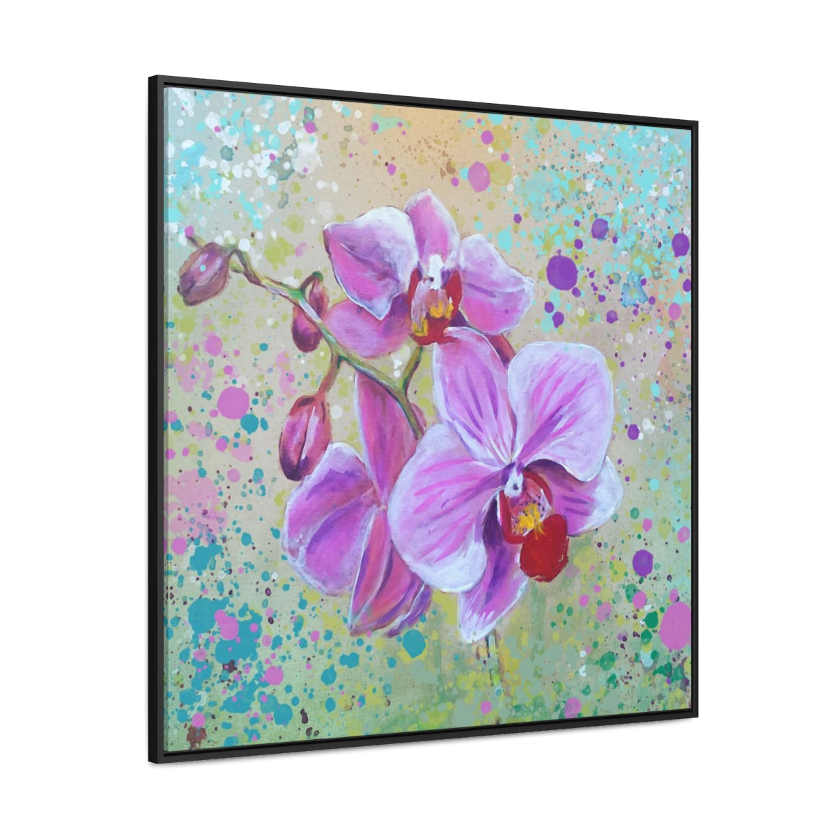 Square Frame Canvas - Pink Orchid