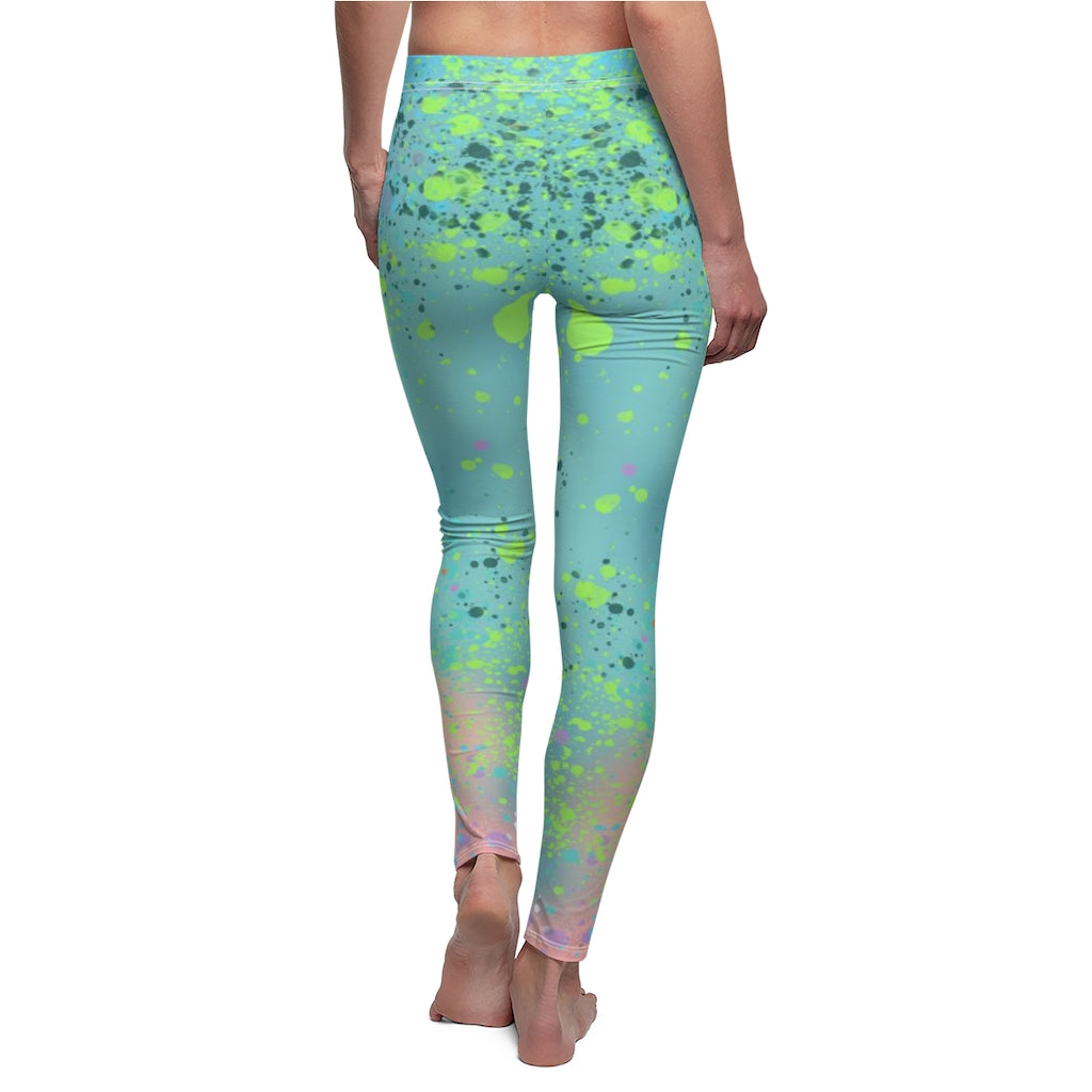 Sport & Casual Leggings - Plumeria Splash