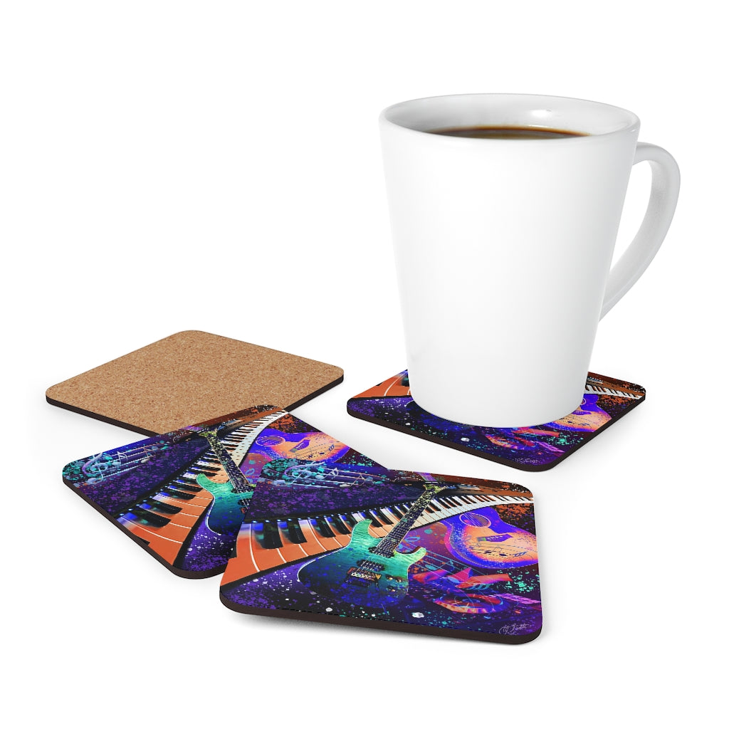 Cork Back Coaster - Music 1