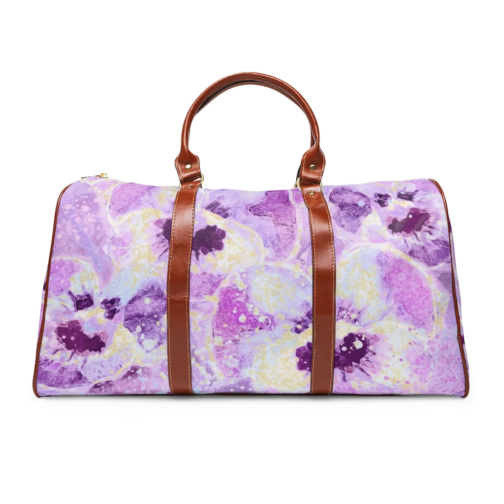Waterproof Travel Bag - Pink Pansies Edition