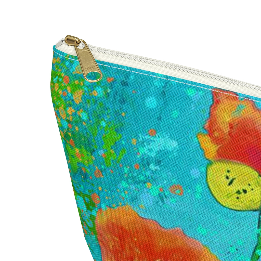Accessory Pouch w T-bottom - California Poppies