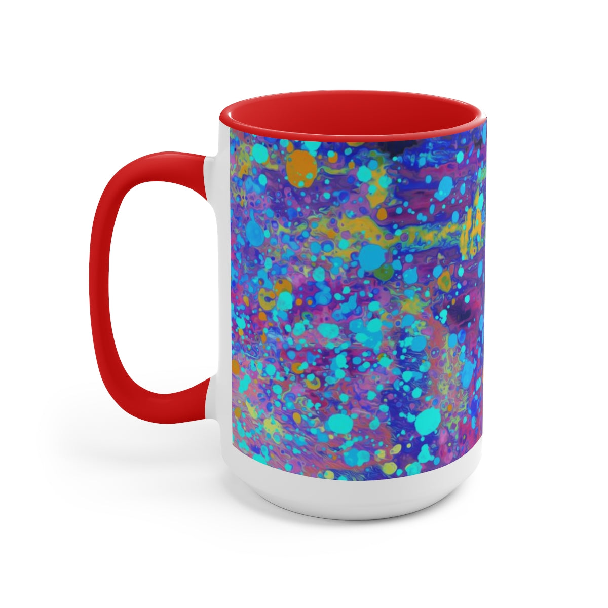 15oz Two-Tone Coffee Mugs - Happy Splash