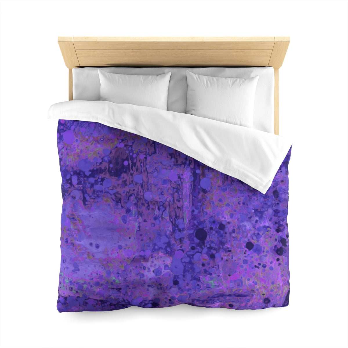 Microfiber Duvet Cover - Happy Splash/Deep Purple