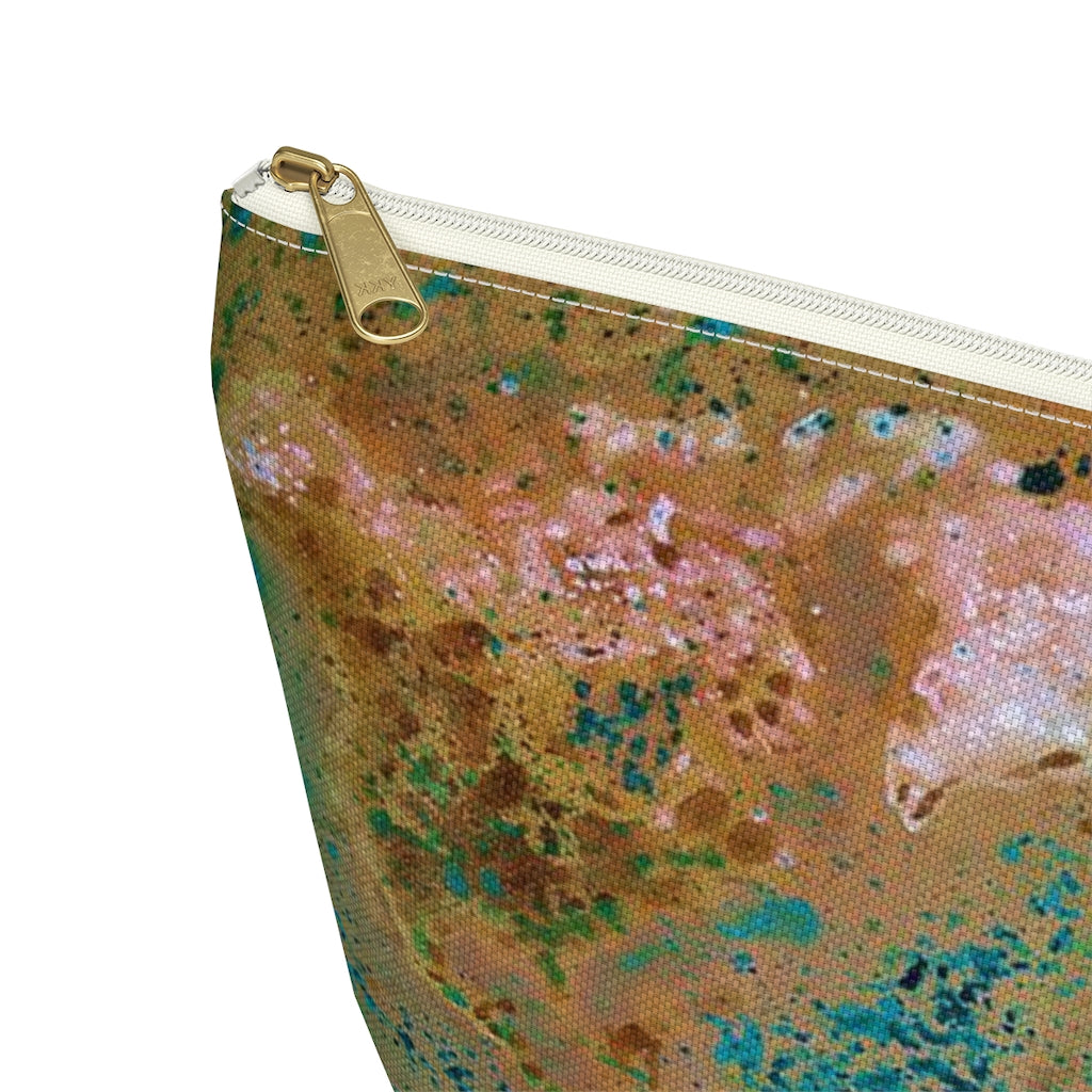 Accessory Pouch w T-bottom - World Map