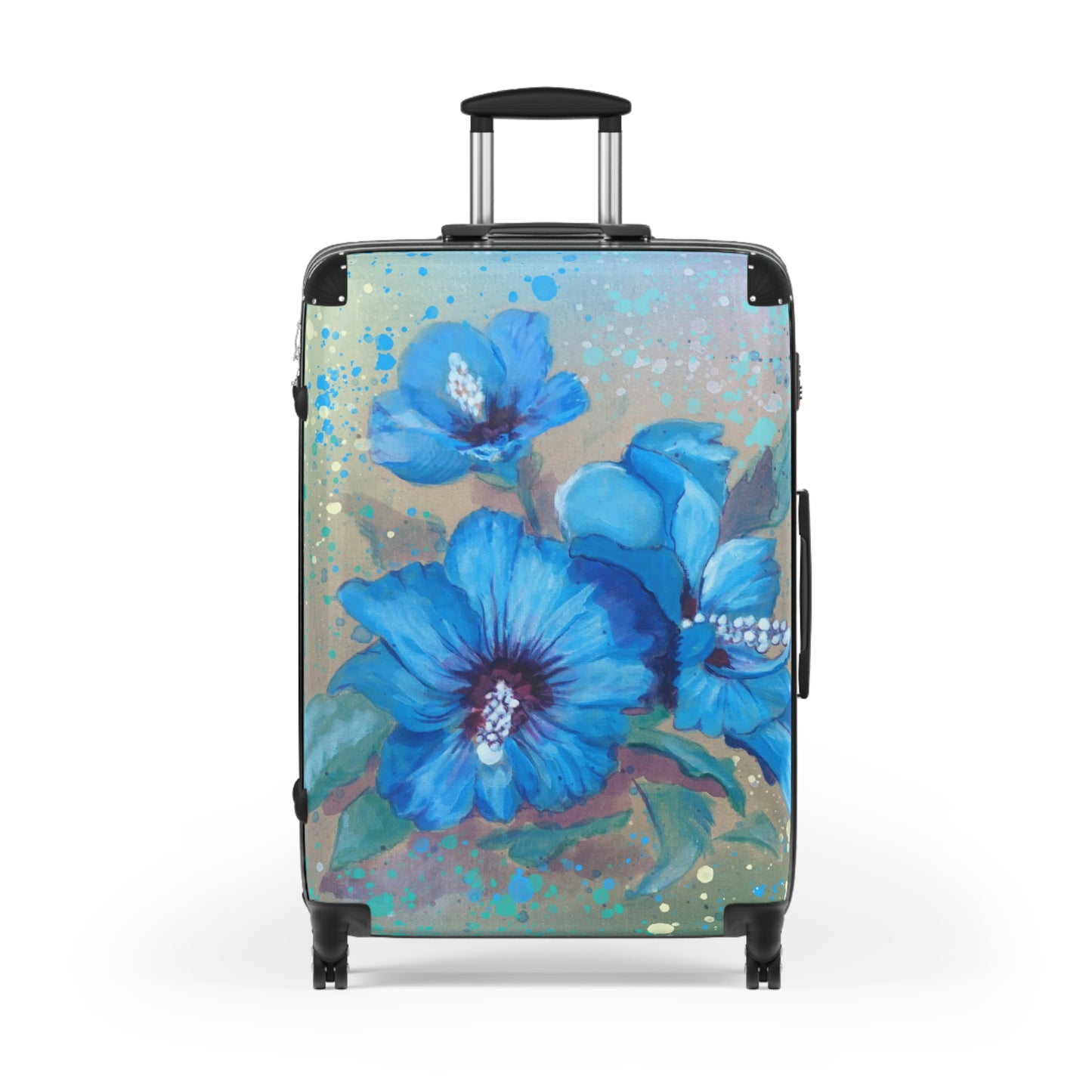 Hard Shell Suitcases - Blue Hibiscus