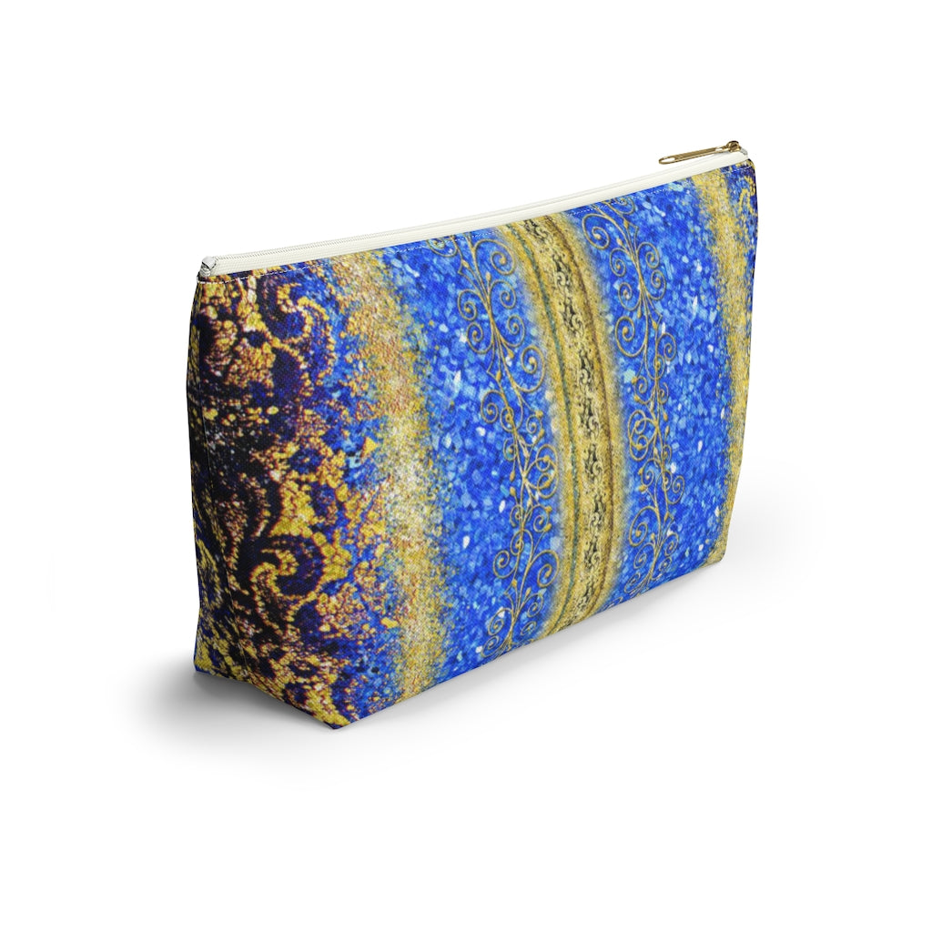 Accessory Pouch w T-bottom - Royal Blue/Gold