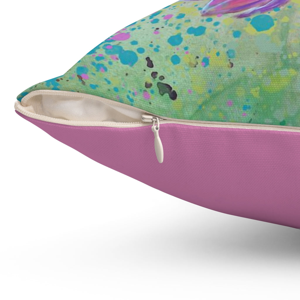 Square Pillow - Pink Orchid