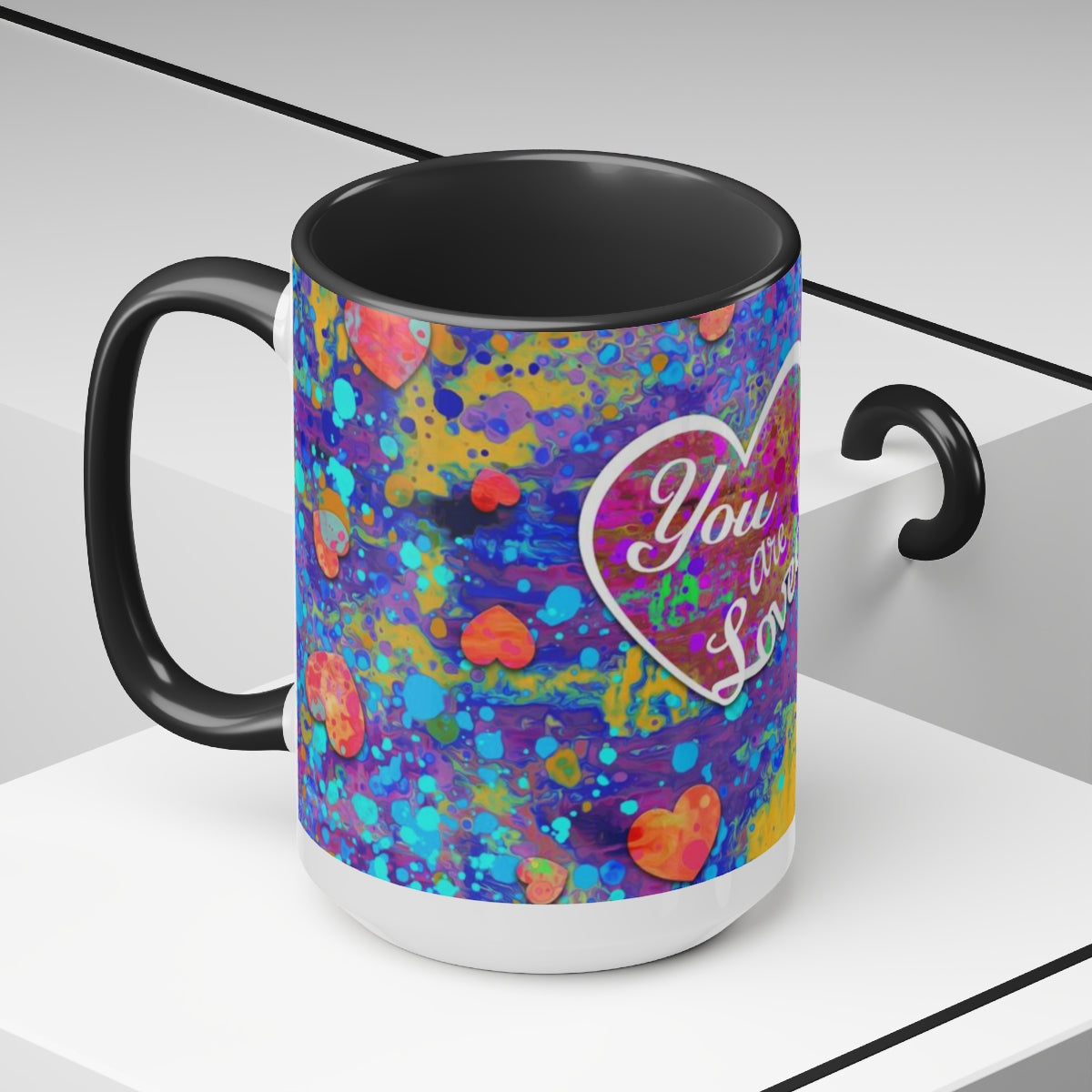 15oz Two-Tone Coffee Mugs - You are Loved