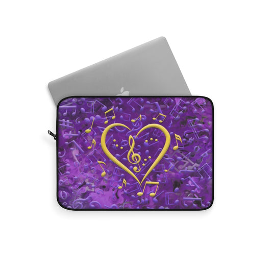Laptop Sleeve - Love of Music/Purple