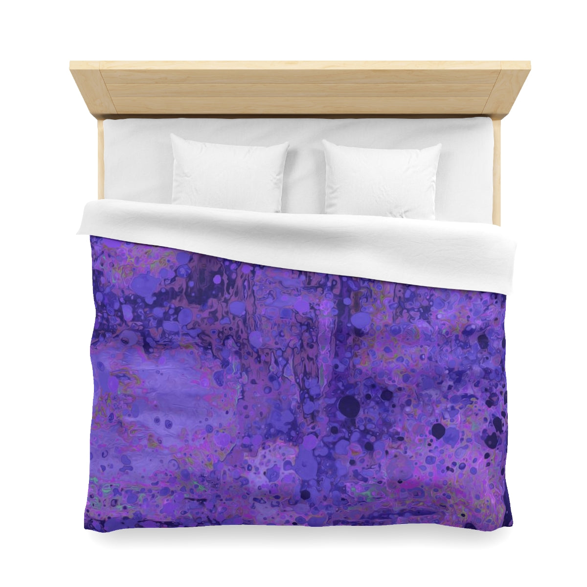Microfiber Duvet Cover - Happy Splash/Deep Purple