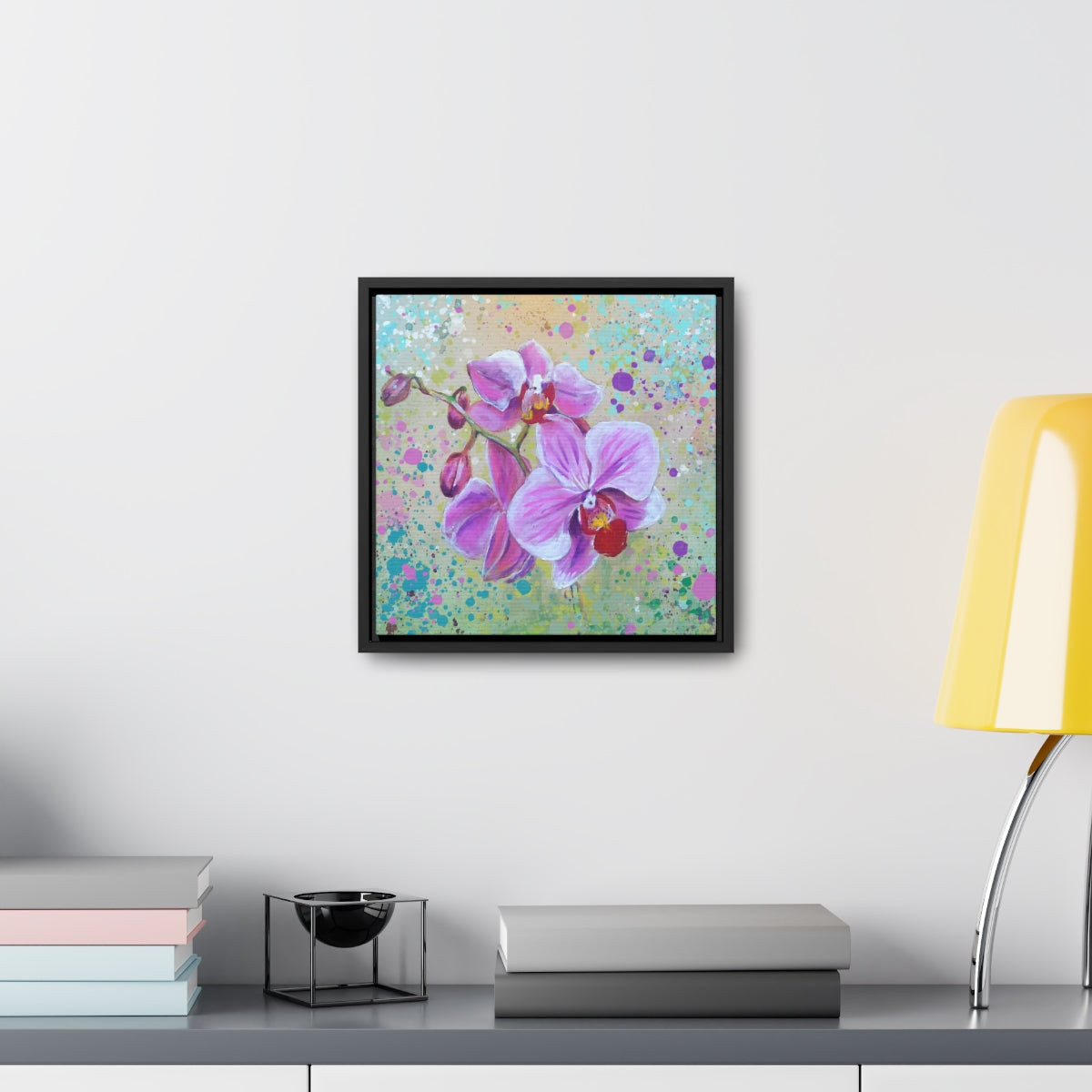 Square Frame Canvas - Pink Orchid