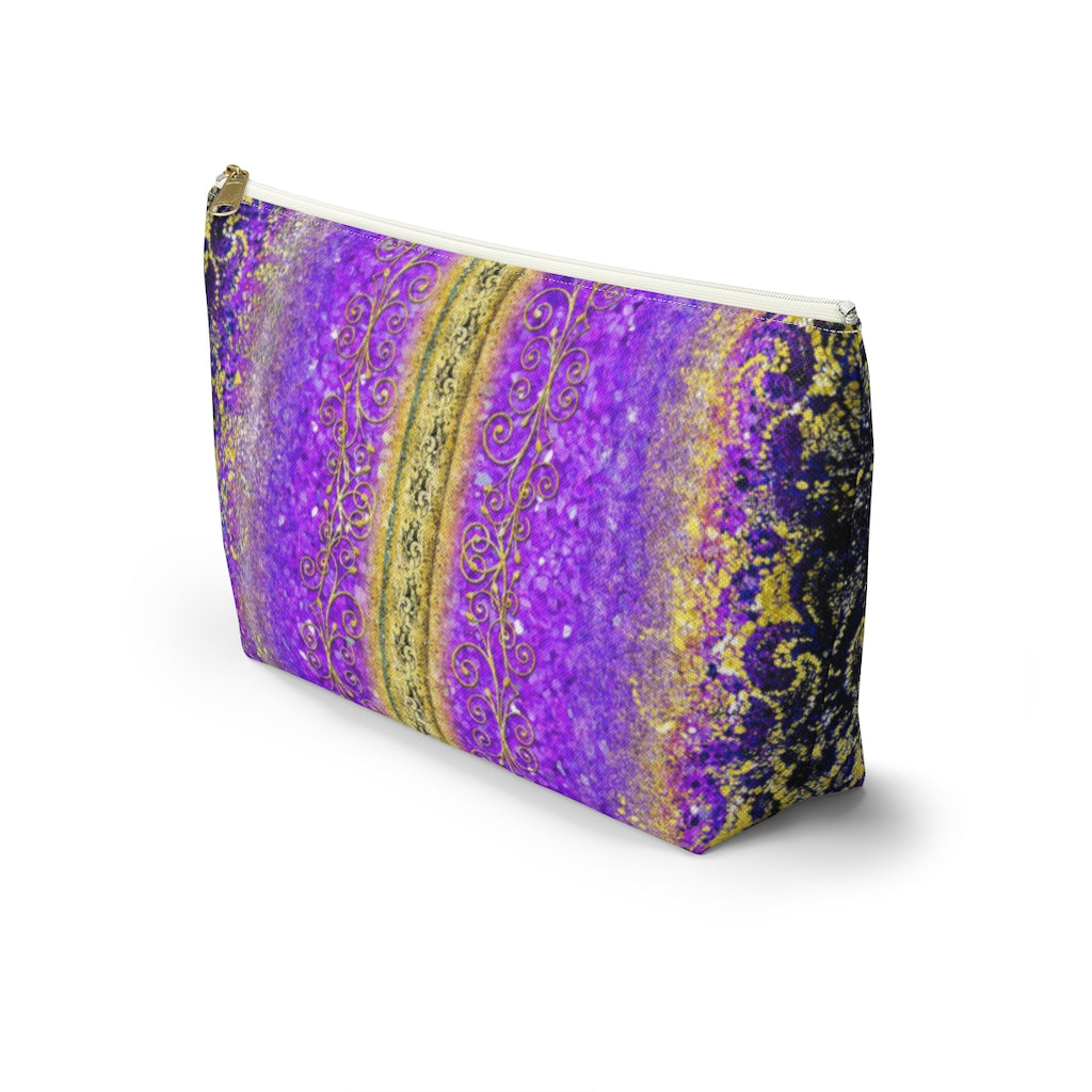 Accessory Pouch w T-bottom - Royal Purple/Gold