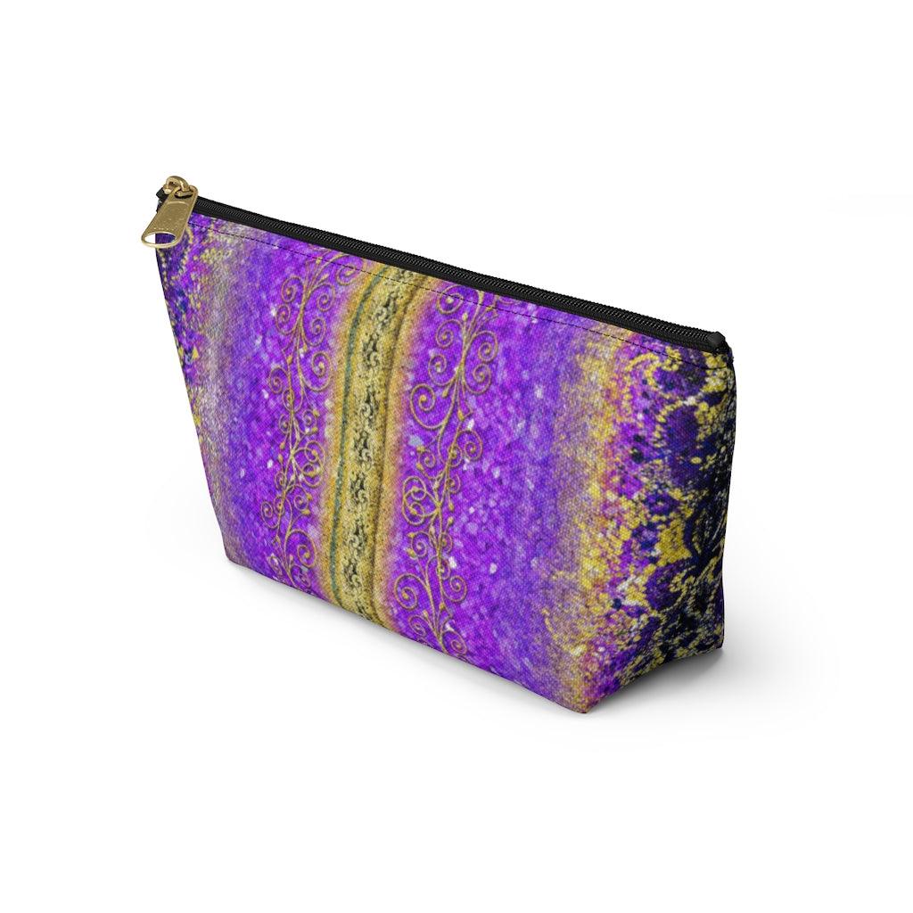 Accessory Pouch w T-bottom - Royal Purple/Gold