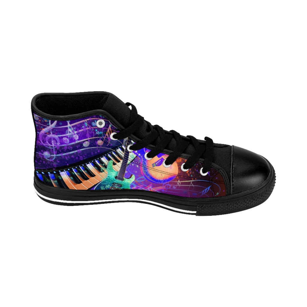 Men's High-top Sneakers -Music 1