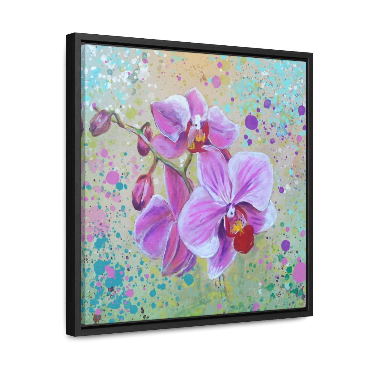 Square Frame Canvas - Pink Orchid
