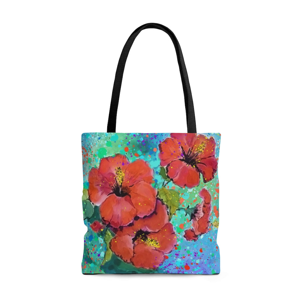 Tote Bag - Red Hibiscus
