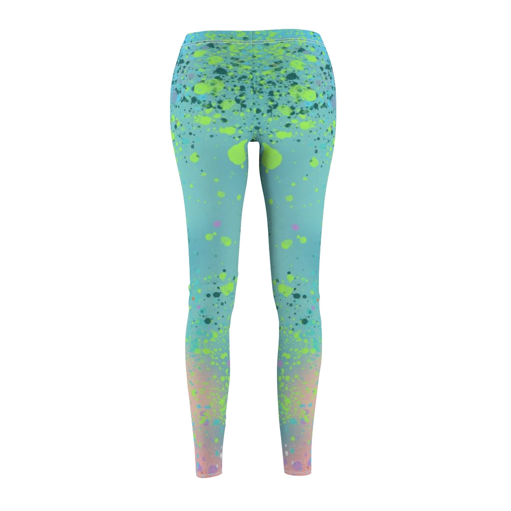 Sport & Casual Leggings - Plumeria Splash