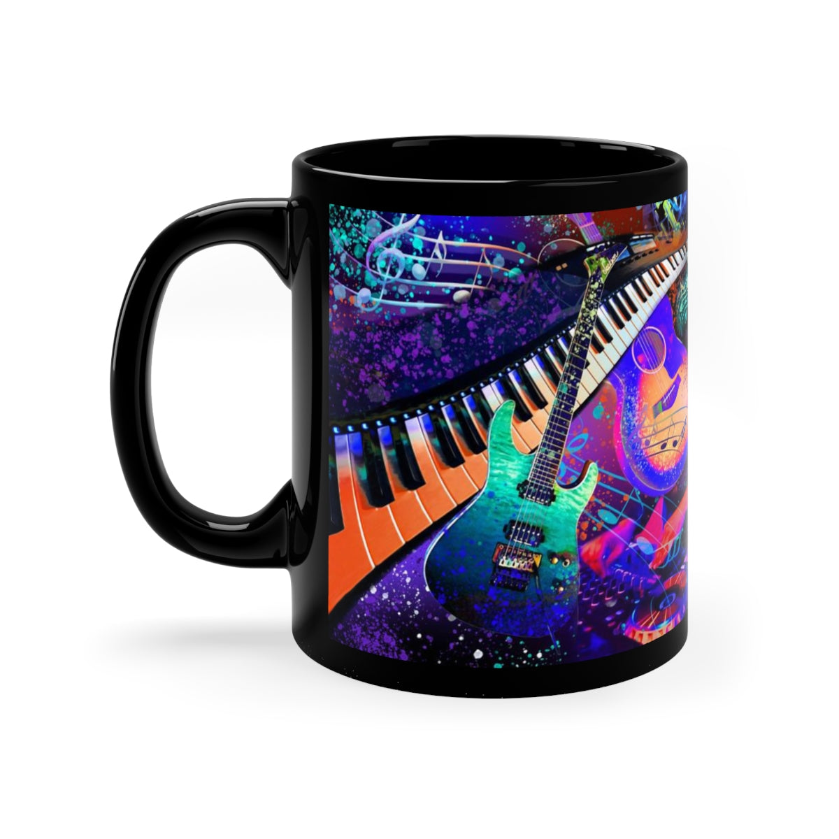 11oz Black Mug - Music
