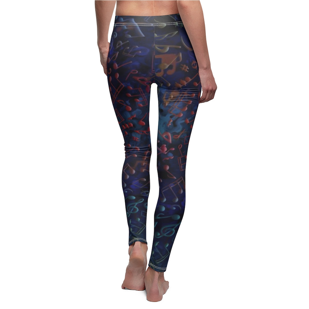 Sport & Casual Leggings - Love of Music/Black